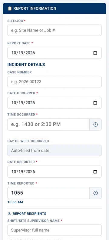 The same screen in the phone layout