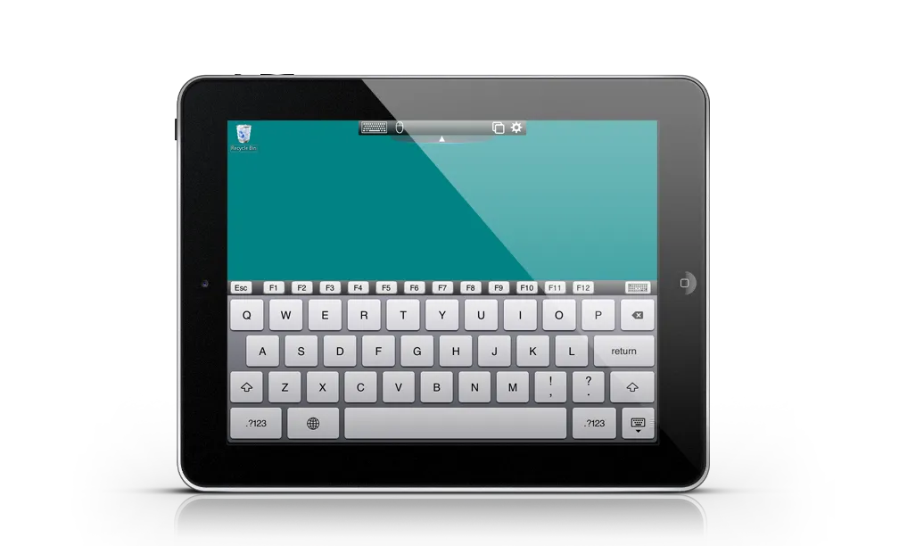 iPad vWorkspace connector with the extended keyboard