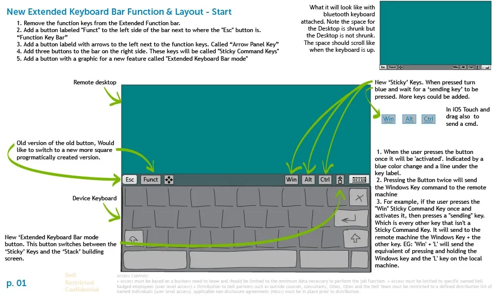 Sketch: extended keyboard function, starting state