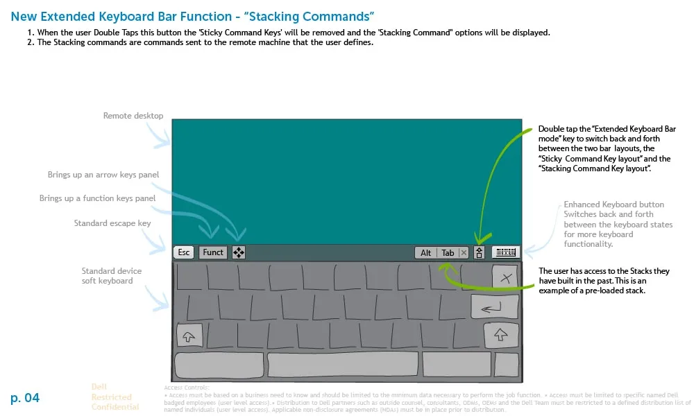 Sketch: stacking keyboard commands