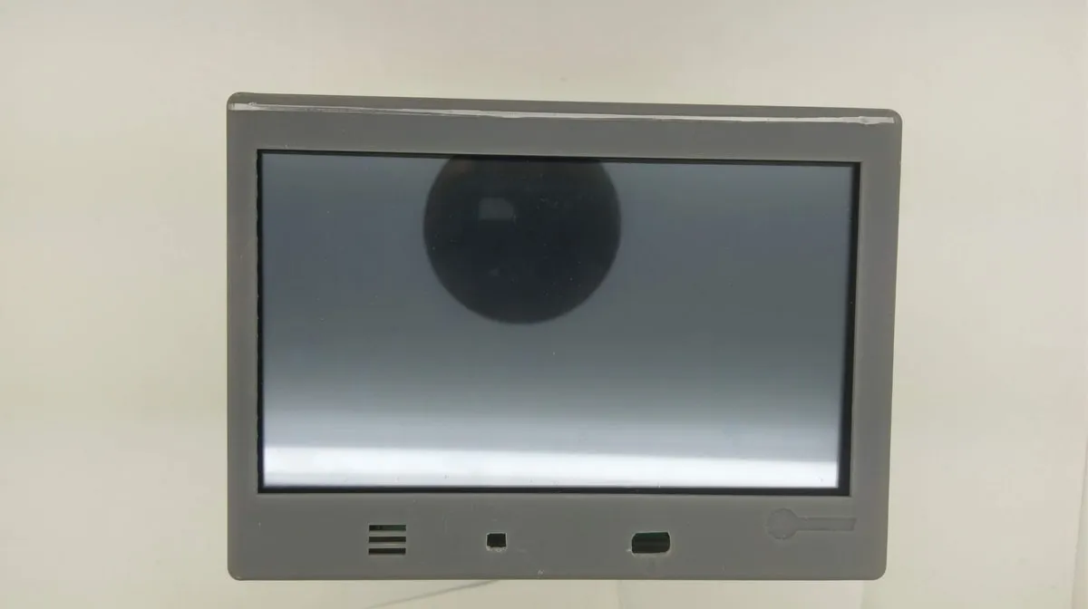 White touchscreen enclosure prototype