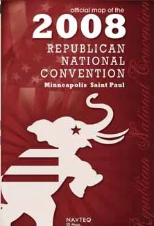 Official map of the 2008 Republican National Convention, cover